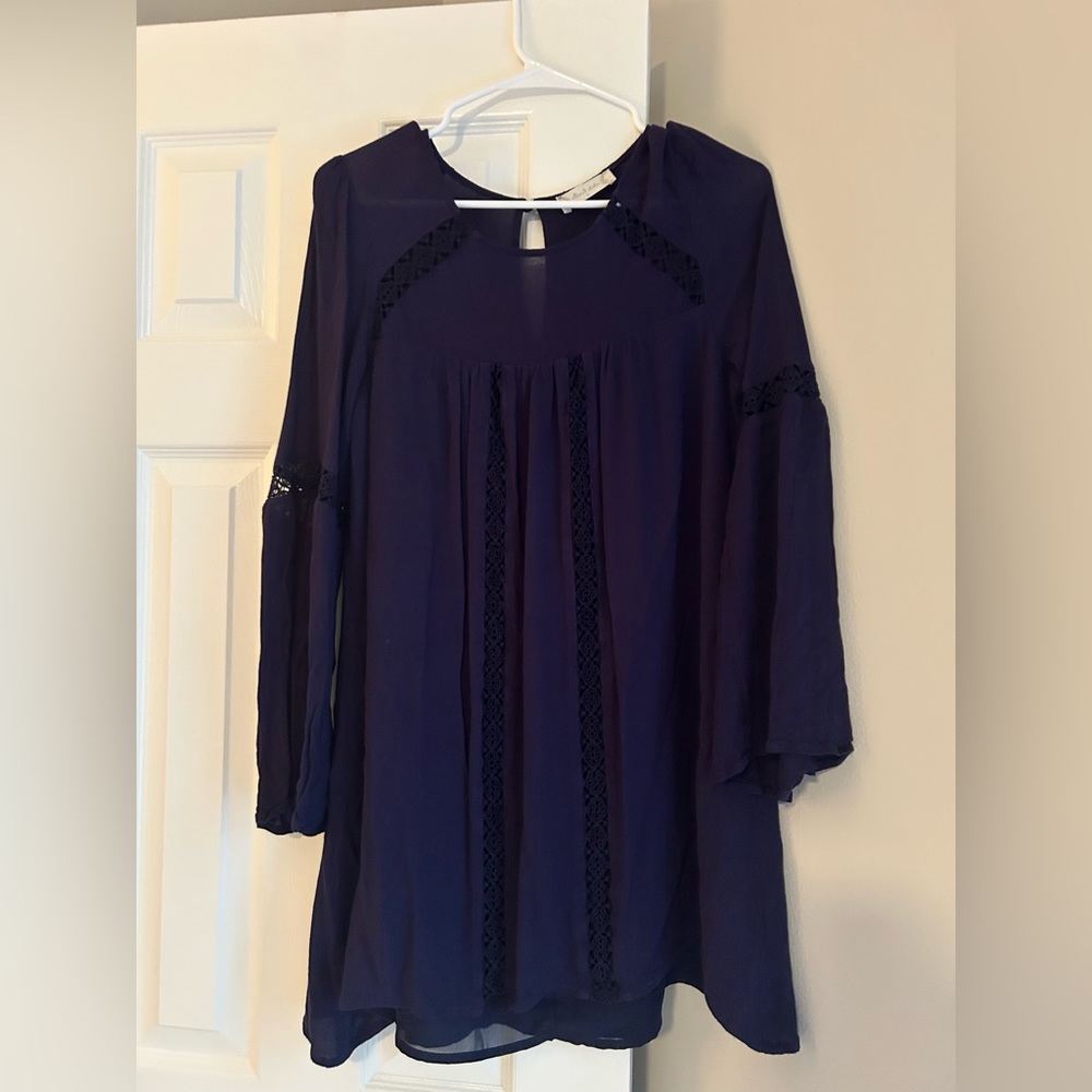 Altar’d State women’s small long tunic top. Navy.
